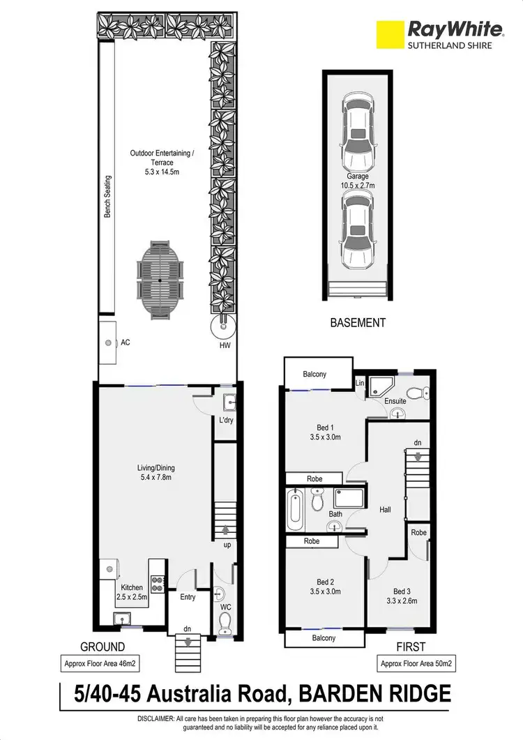 Floorplan of Homely townhouse listing, 5/40-44 Australia Road, Barden Ridge NSW 2234