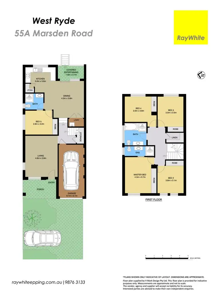 Floorplan of Homely semi-detached listing, 55A Marsden Road, West Ryde NSW 2114