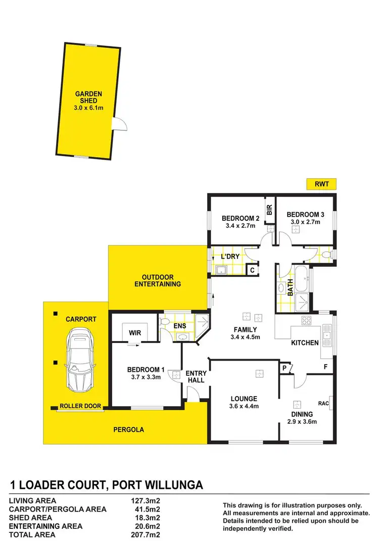 Floorplan of Homely house listing, 1 Loader Crescent, Port Willunga SA 5173