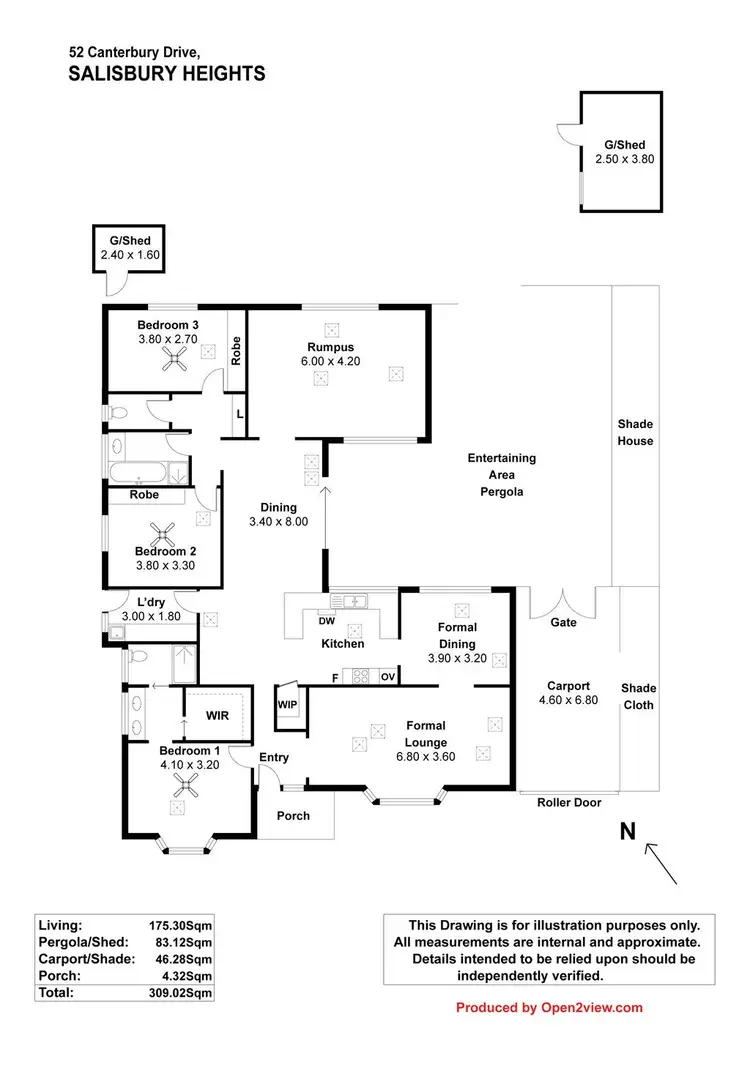 Floorplan of Homely house listing, 52 Canterbury Drive, Salisbury Heights SA 5109