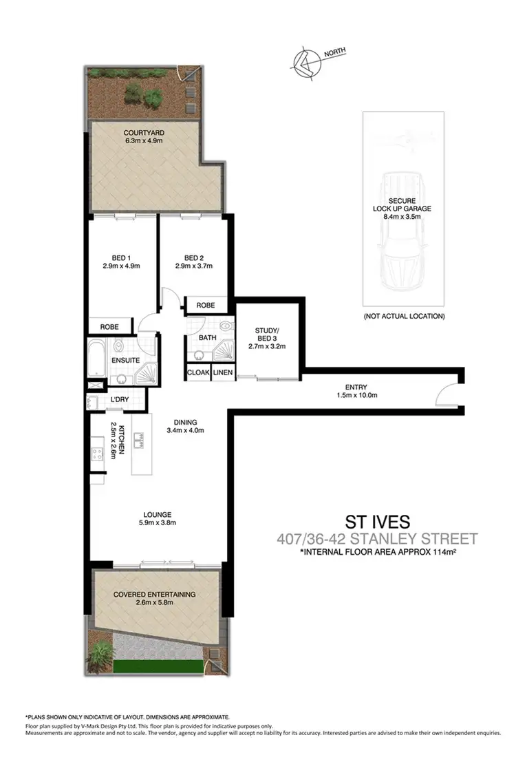 Floorplan of Homely apartment listing, 407/36-42 Stanley Street, St Ives NSW 2075