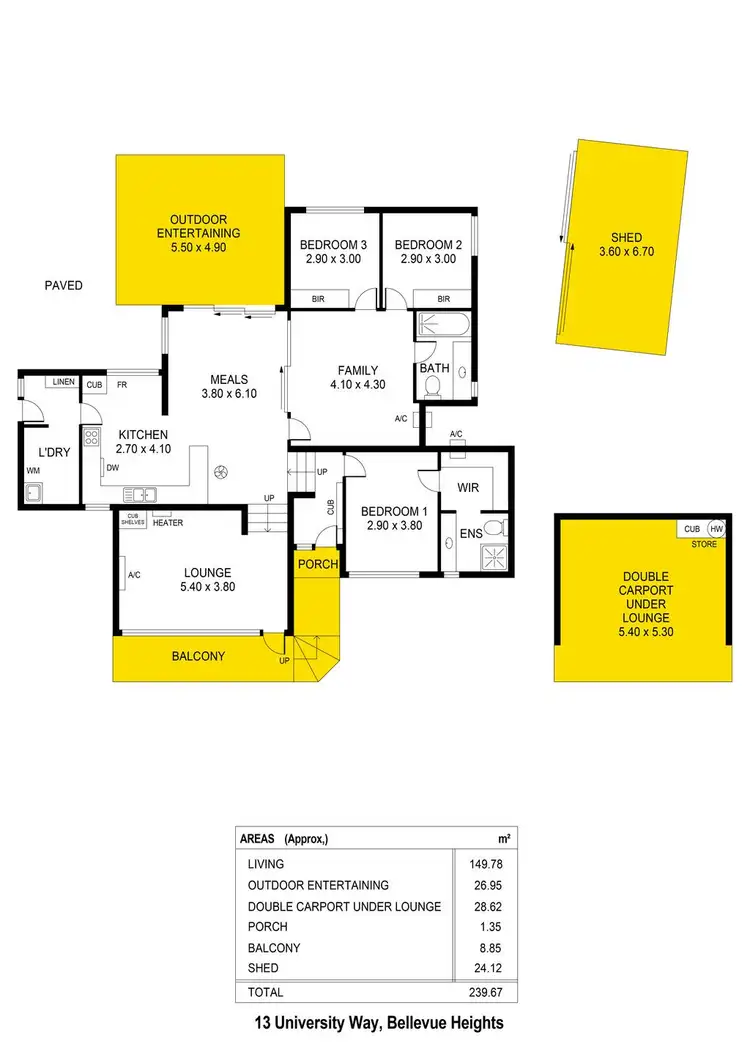 Floorplan of Homely house listing, 13 University Way, Bellevue Heights SA 5050
