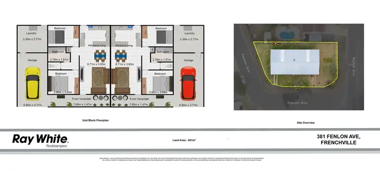 Floorplan of Homely semi-detached listing, 1 & 2/381 Fenlon Avenue, Frenchville QLD 4701