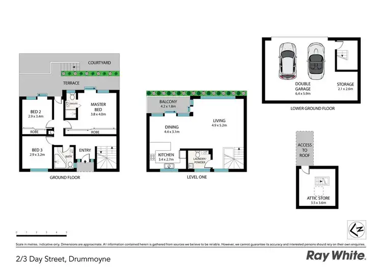 Floorplan of Homely townhouse listing, 2/3 Day Street, Drummoyne NSW 2047
