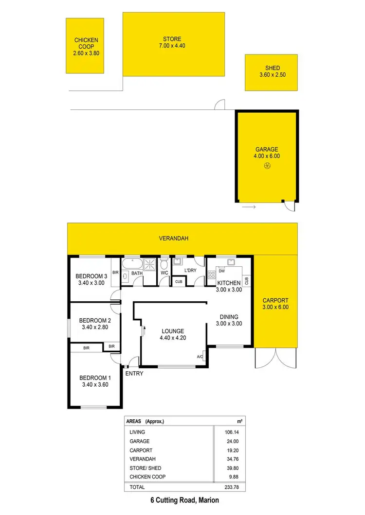 Floorplan of Homely house listing, 6 Cutting Road, Marion SA 5043