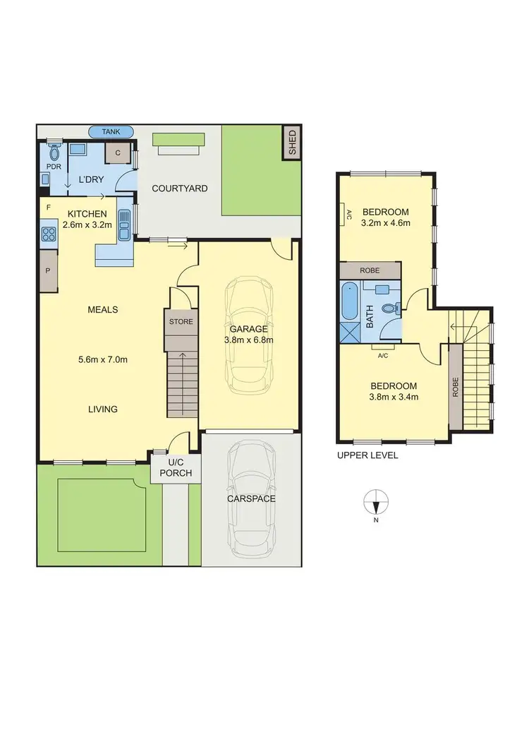 Floorplan of Homely townhouse listing, 1A Tangyes Street, Pascoe Vale VIC 3044