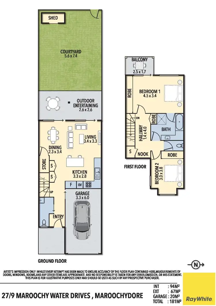 Floorplan of Homely house listing, 27/9 Maroochy Waters Drive, Maroochydore QLD 4558