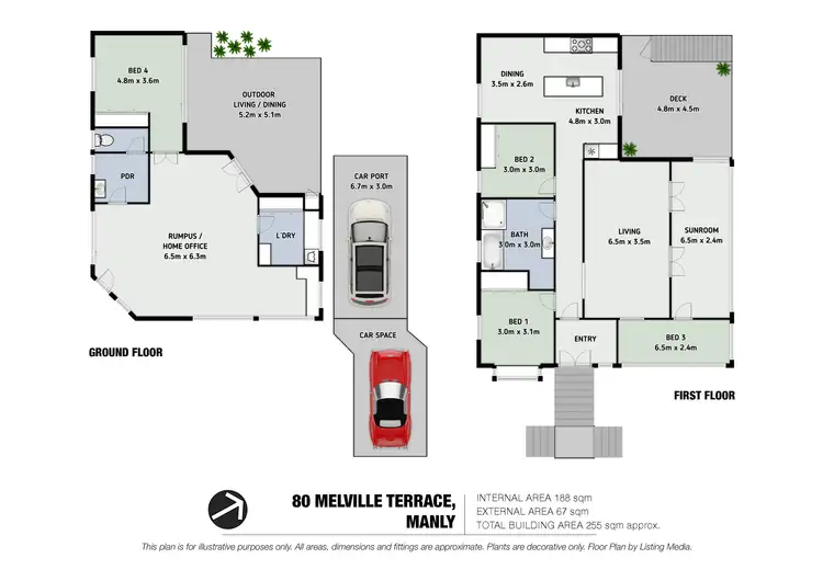 Floorplan of Homely house listing, 80 Melville Terrace, Manly QLD 4179