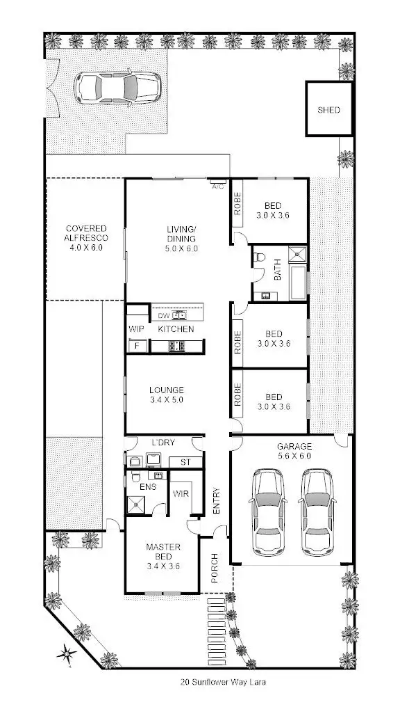 Floorplan of Homely house listing, 20 Sunflower Way, Lara VIC 3212