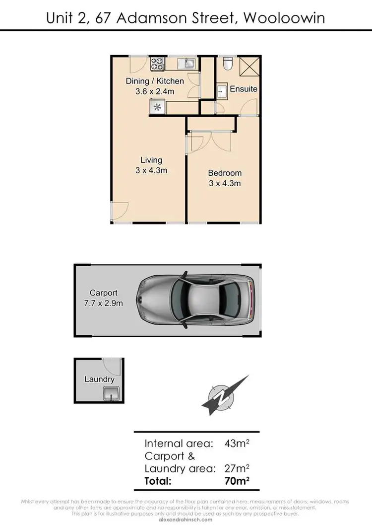 Floorplan of Homely unit listing, 2/67 Adamson Street, Wooloowin QLD 4030