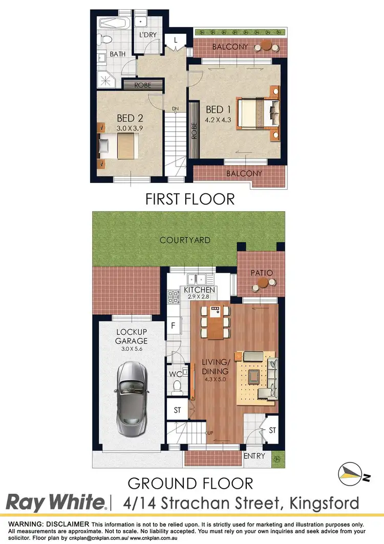 Floorplan of Homely townhouse listing, 4/14 Strachan Street, Kingsford NSW 2032