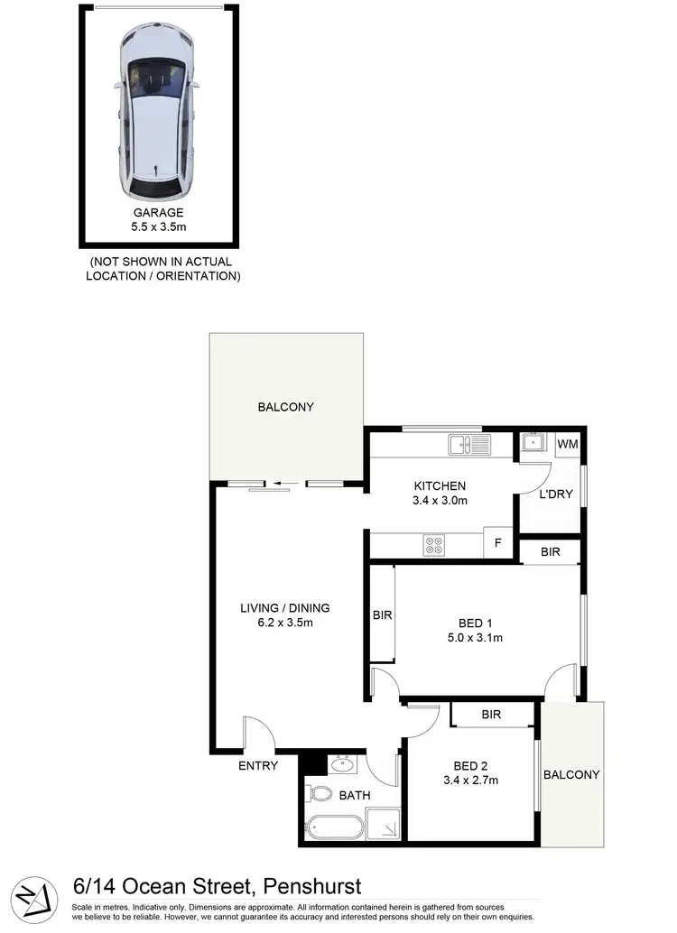 Floorplan of Homely unit listing, 6/14-16 Ocean Street, Penshurst NSW 2222