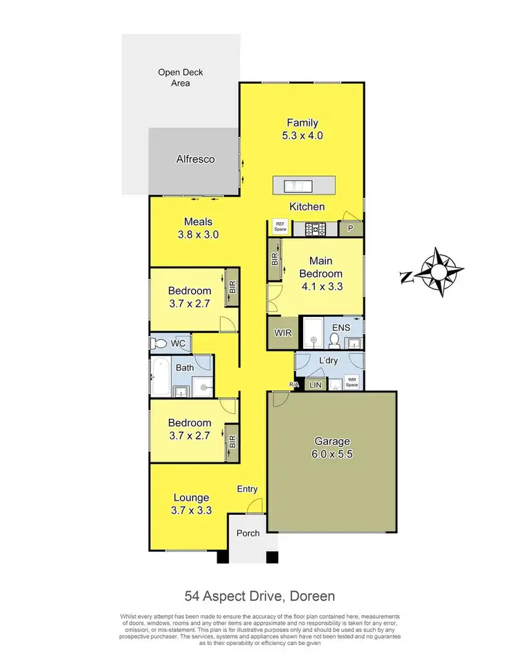 Floorplan of Homely house listing, 54 Aspect Drive, Doreen VIC 3754