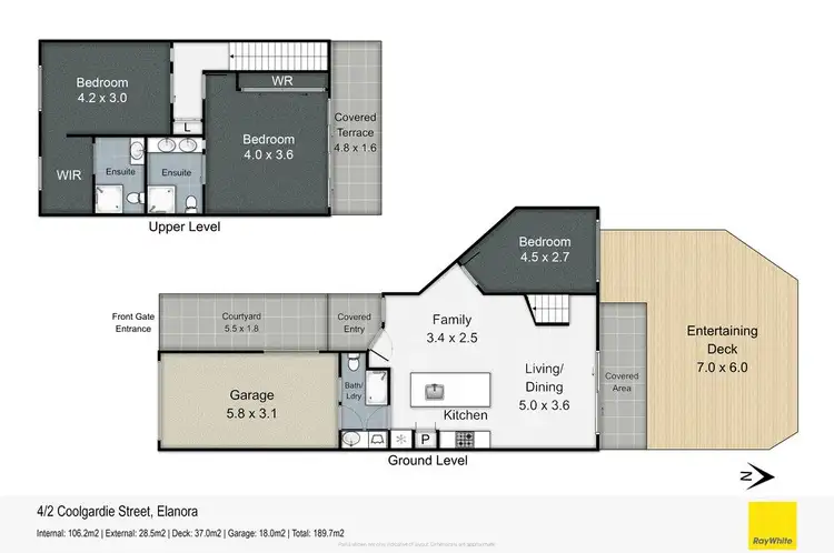 Floorplan of Homely townhouse listing, 4/2-10 Coolgardie Street, Elanora QLD 4221