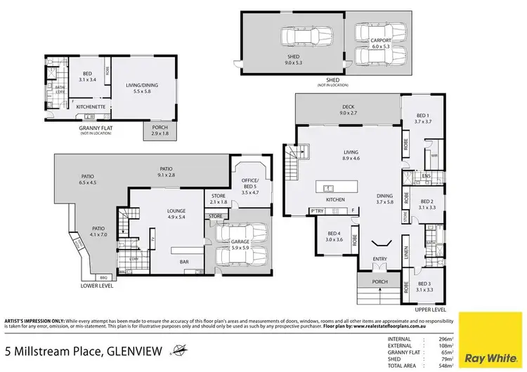 Floorplan of Homely house listing, 5 Millstream Place, Glenview QLD 4553
