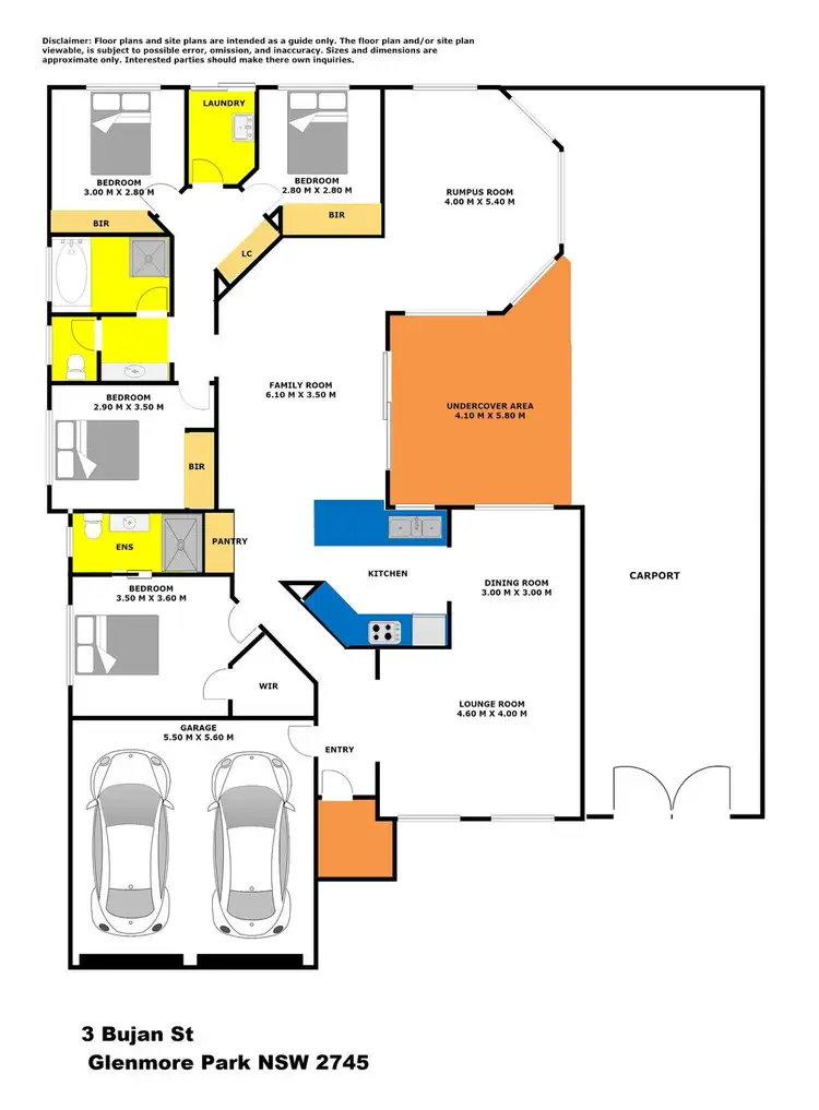 Floorplan of Homely house listing, 3 Bujan Street, Glenmore Park NSW 2745