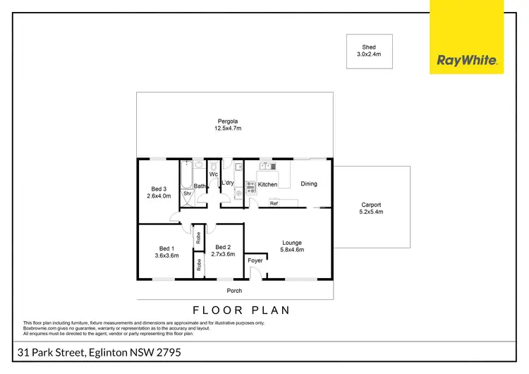 Floorplan of Homely house listing, 31 Park Street, Eglinton NSW 2795