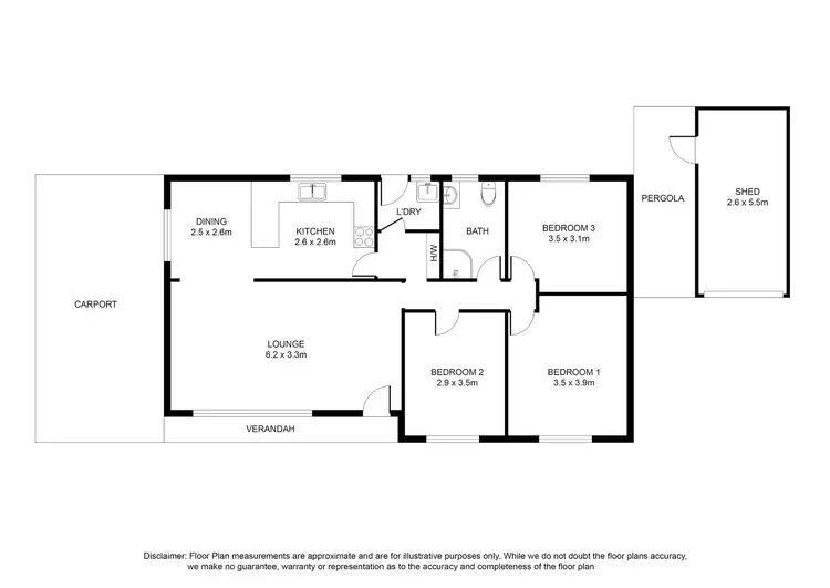 Floorplan of Homely house listing, 6 Kalimna Crescent, Mount Gambier SA 5290