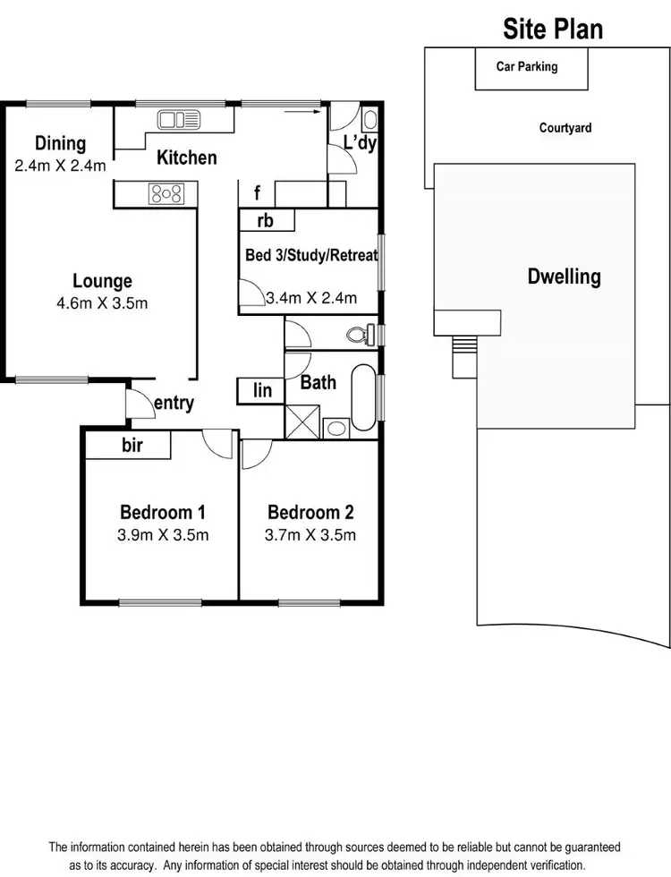 Floorplan of Homely unit listing, 1/13 Meagan Close, Thomastown VIC 3074
