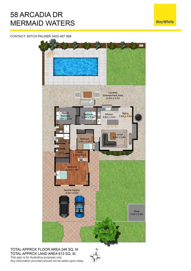 Floorplan of Homely house listing, 58 Arcadia Drive, Mermaid Waters QLD 4218