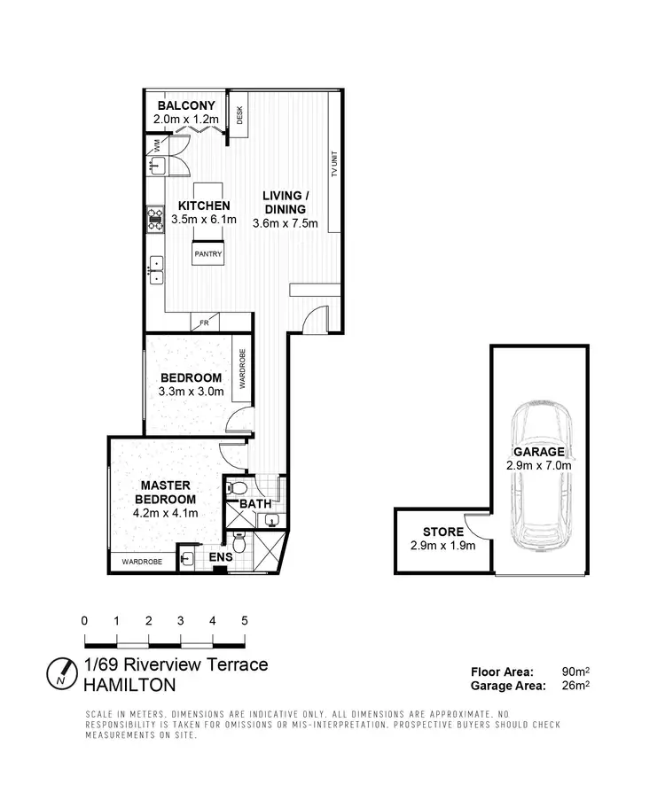 Floorplan of Homely apartment listing, 1/69 Riverview Terrace, Hamilton QLD 4007