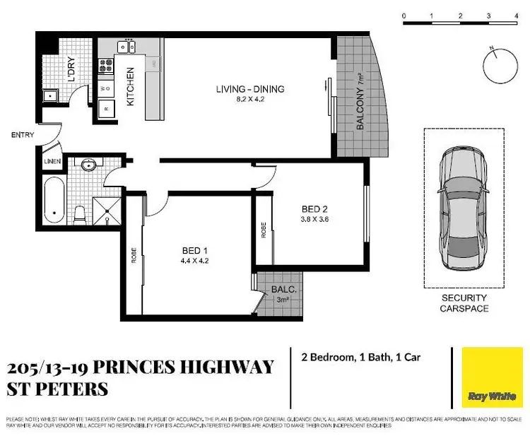 Floorplan of Homely apartment listing, 205F/13-19 Princes Highway, St Peters NSW 2044