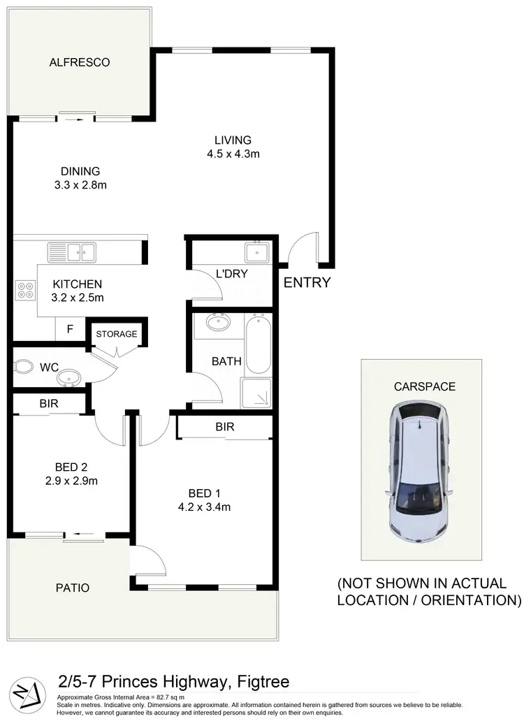 Floorplan of Homely apartment listing, 2/5-7 Princes Highway, Figtree NSW 2525