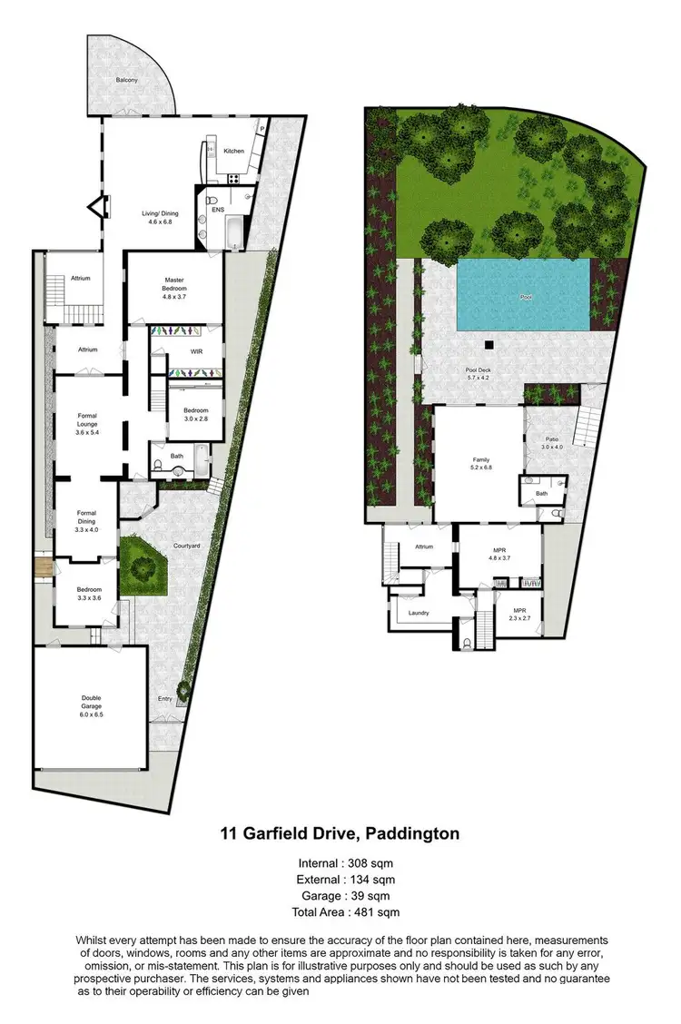 Floorplan of Homely house listing, 11 Garfield Drive, Paddington QLD 4064