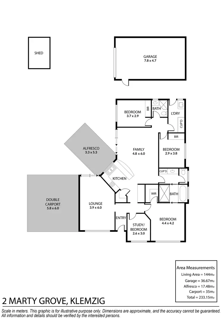 Floorplan of Homely house listing, 2 Marty Grove, Klemzig SA 5087