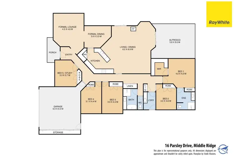 Floorplan of Homely house listing, 16 Parsley Street, Middle Ridge QLD 4350