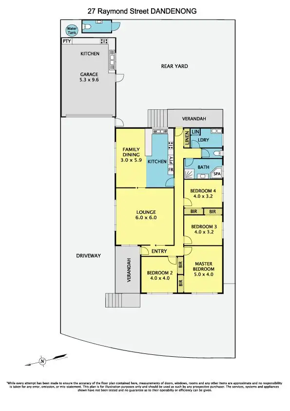 Floorplan of Homely house listing, 27 Raymond Street, Dandenong VIC 3175