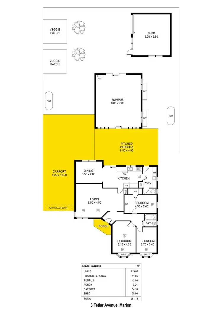 Floorplan of Homely house listing, 3 Fetlar Avenue, Marion SA 5043
