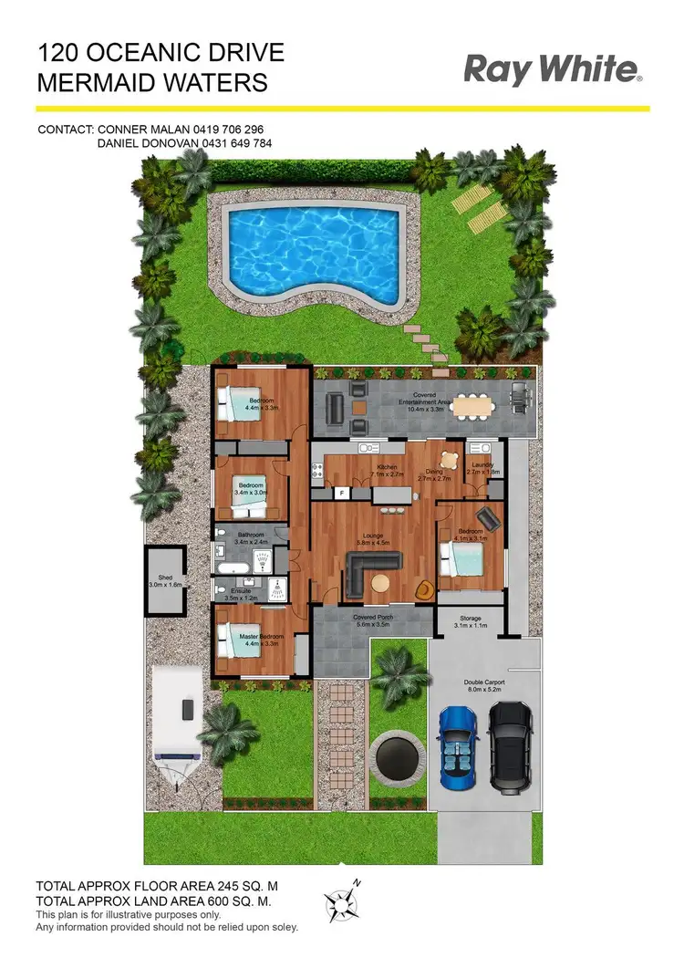 Floorplan of Homely house listing, 120 Oceanic Drive, Mermaid Waters QLD 4218