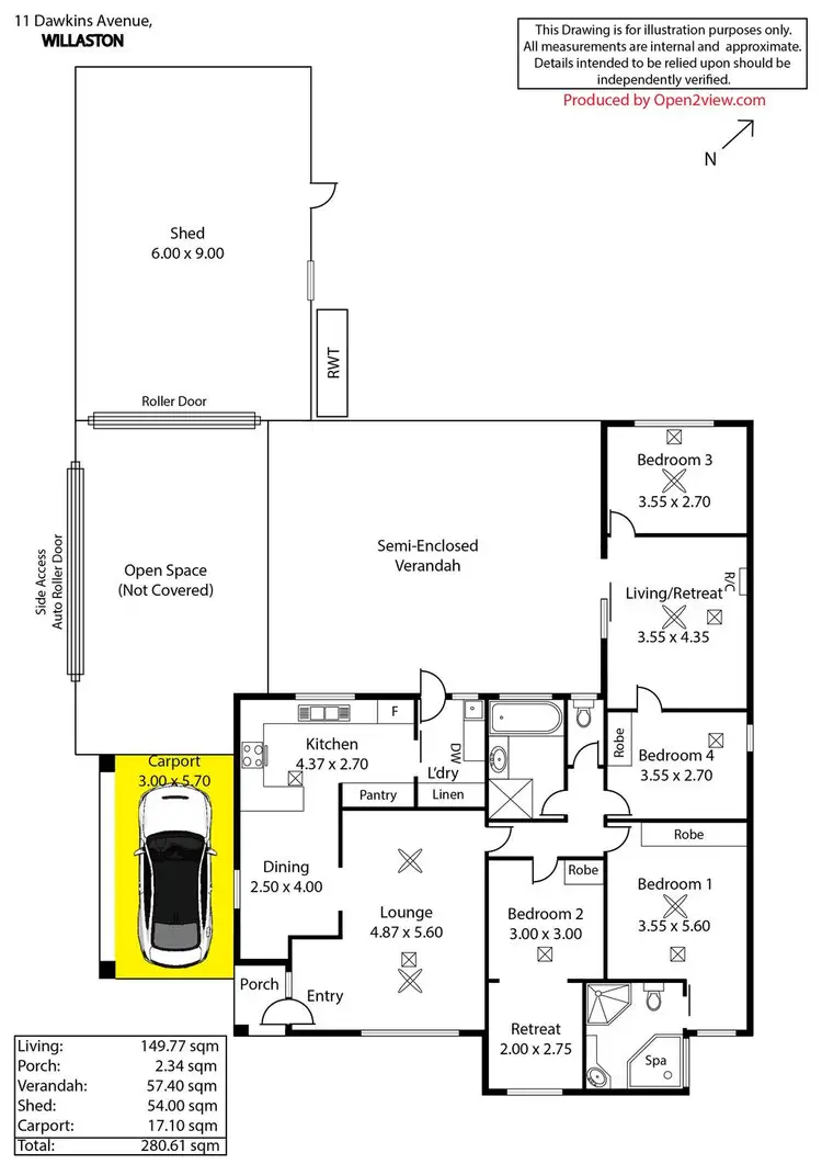 Floorplan of Homely house listing, 11 Dawkins Avenue, Willaston SA 5118