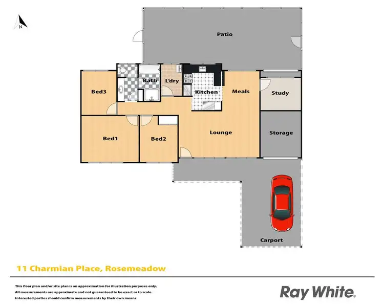 Floorplan of Homely house listing, 11 Charmian Place, Rosemeadow NSW 2560