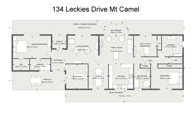 Floorplan of Homely house listing, 134 Leckies Drive, Heathcote VIC 3523
