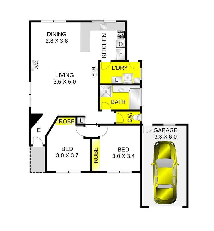 Floorplan of Homely house listing, 1/50 Cameron Crescent, Lara VIC 3212