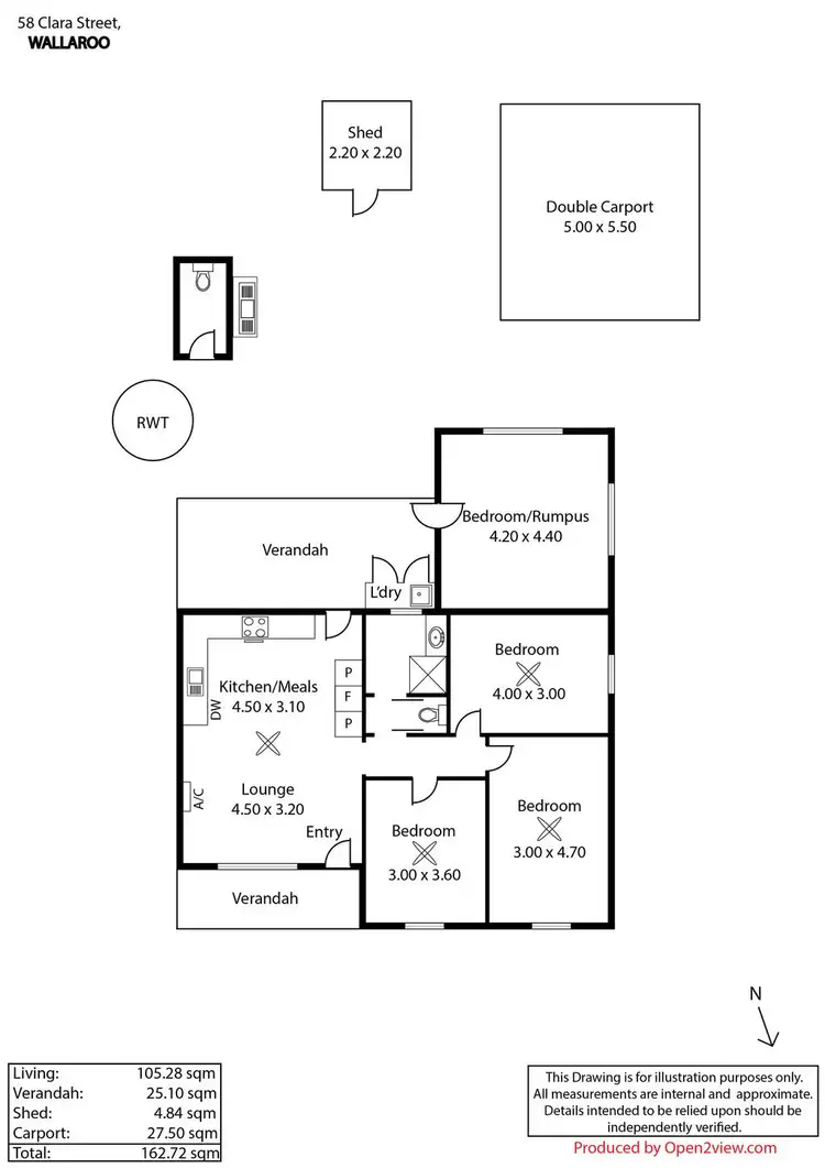 Floorplan of Homely house listing, 58 Clara Street, Wallaroo SA 5556