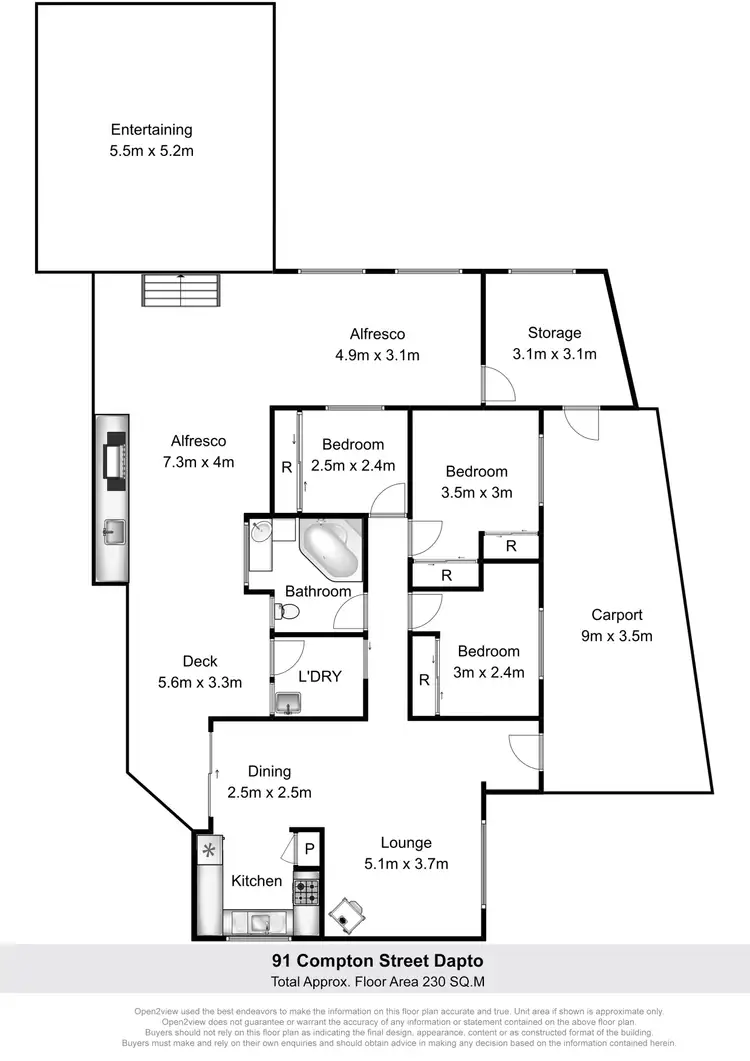 Floorplan of Homely house listing, 91 Compton Street, Dapto NSW 2530