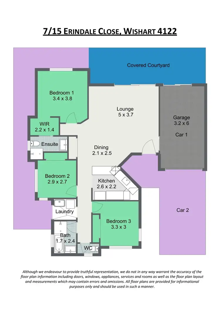 Floorplan of Homely townhouse listing, 7/15 Erindale Close, Wishart QLD 4122