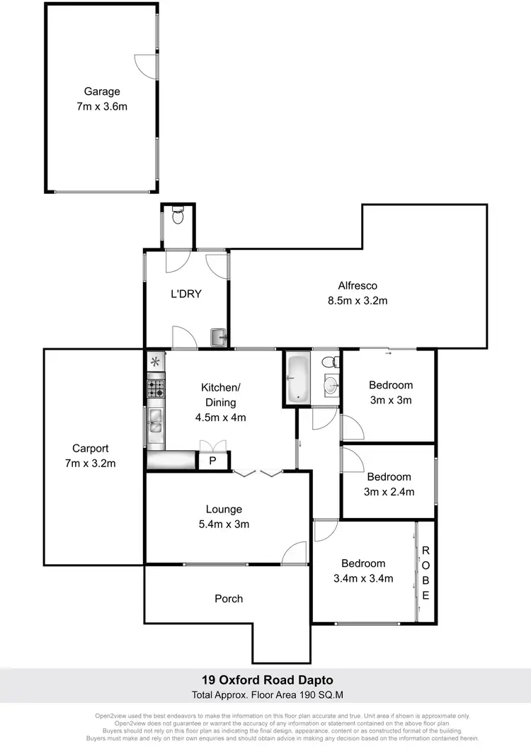 Floorplan of Homely house listing, 19 Oxford Road, Dapto NSW 2530