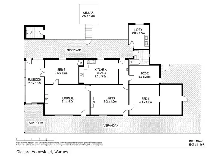 Floorplan of Homely rural property listing, 'Glenora' Glenora Road, Burra SA 5417