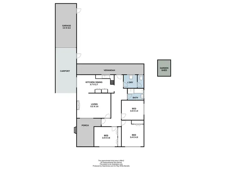 Floorplan of Homely house listing, 42 Waller Street, Benalla VIC 3672