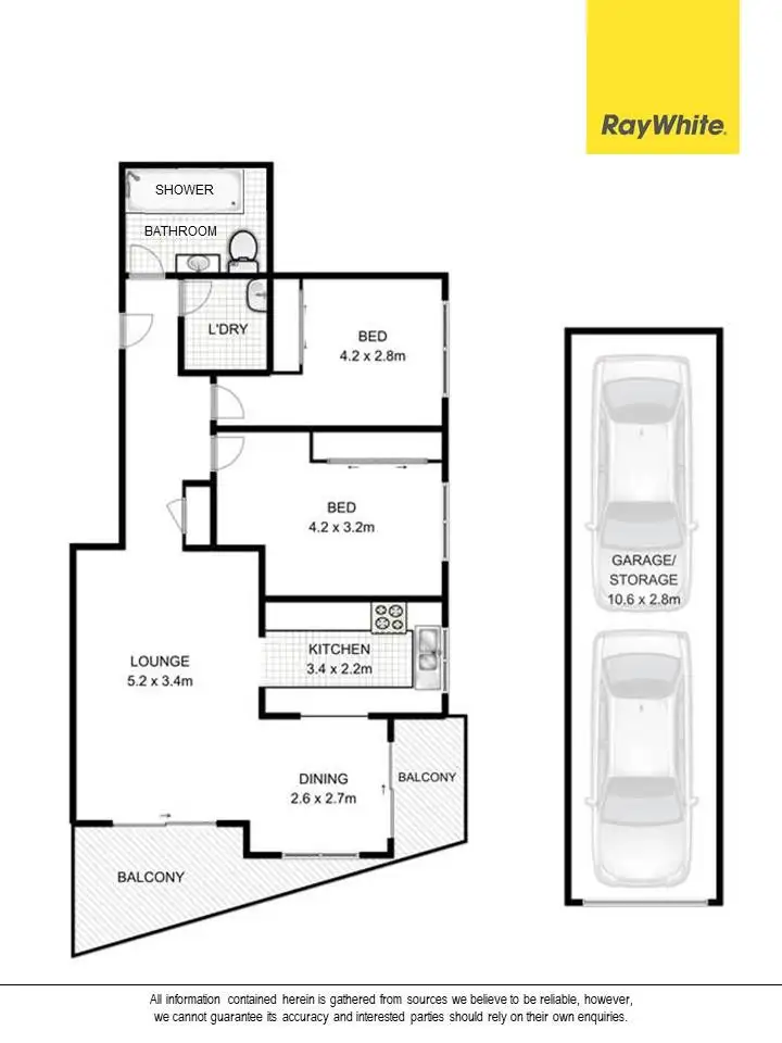 Floorplan of Homely unit listing, 1/16 Letitia Street, Oatley NSW 2223