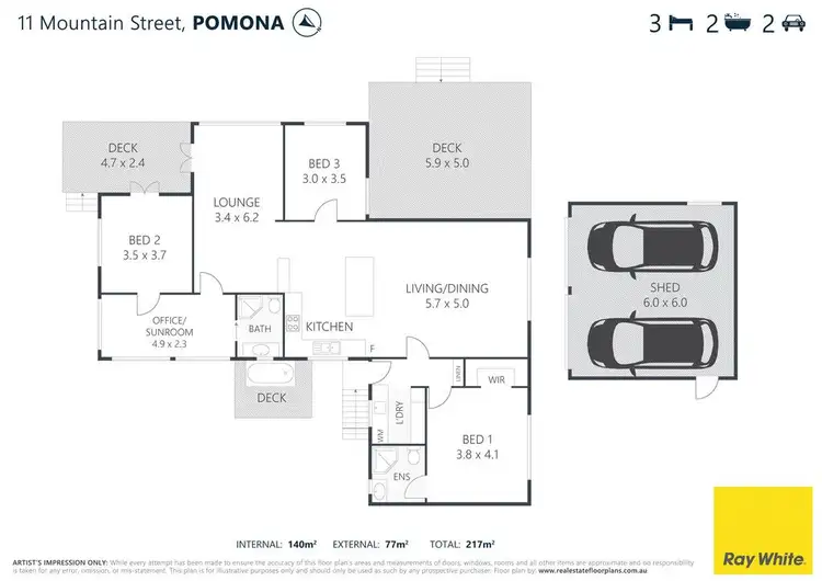 Floorplan of Homely house listing, 11 Mountain Street, Pomona QLD 4568