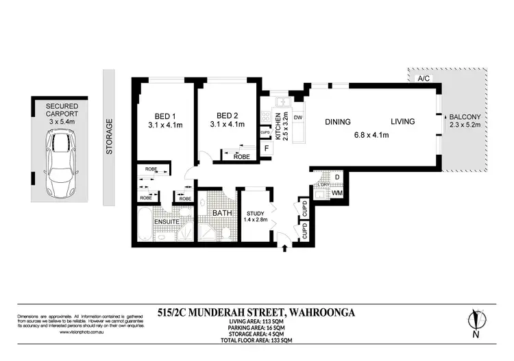 Floorplan of Homely apartment listing, 515/2C Munderah Street, Wahroonga NSW 2076