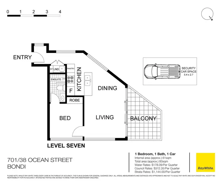Floorplan of Homely apartment listing, 701/38 Ocean Street, Bondi NSW 2026