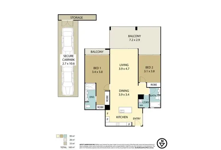 Floorplan of Homely apartment listing, 43/20 Baywater Drive, Twin Waters QLD 4564