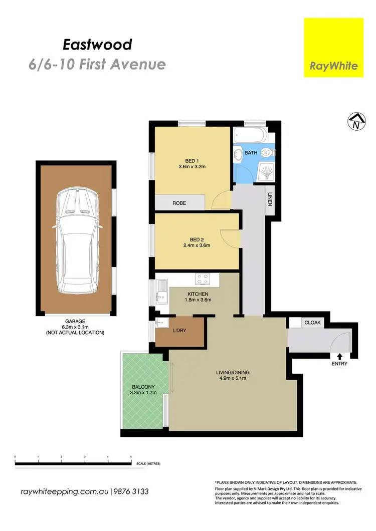 Floorplan of Homely unit listing, 6/6-10 First Avenue, Eastwood NSW 2122