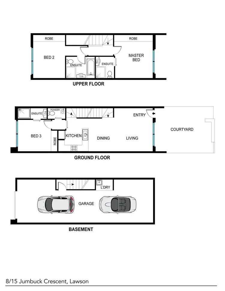 Floorplan of Homely townhouse listing, 8/15 Jumbuck Crescent, Lawson ACT 2617